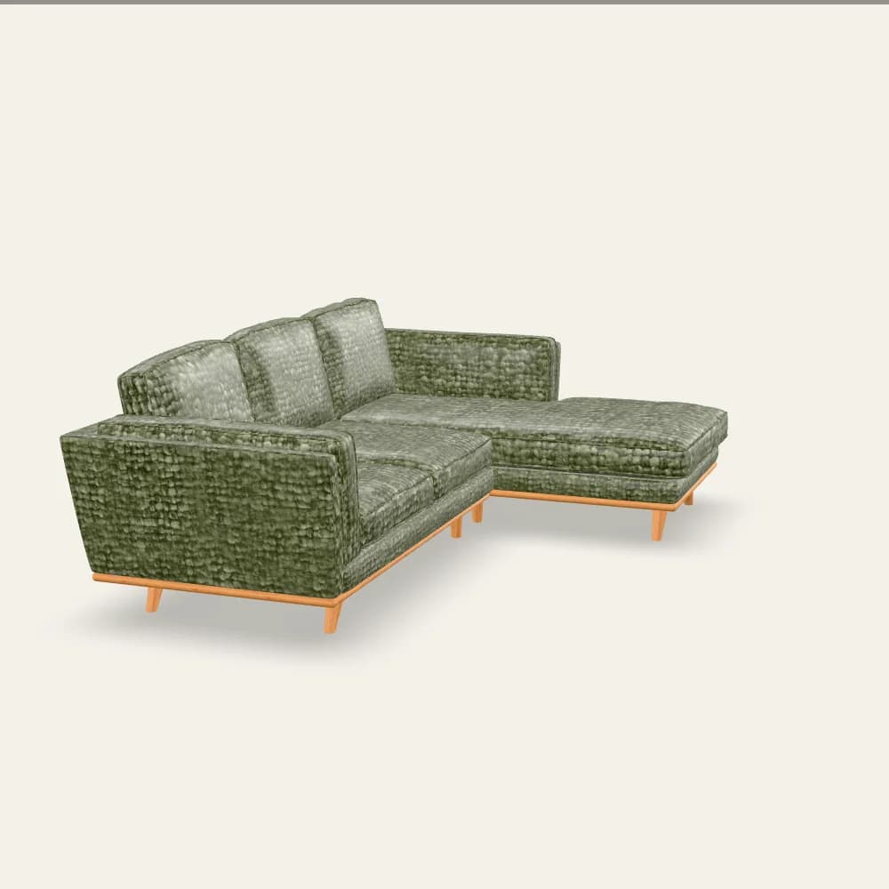 Burchak divan (chaise lounge bilan)